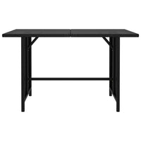 Tavolo da Pranzo da Giardino Nero 110x70x65 cm in Polyrattan 313511