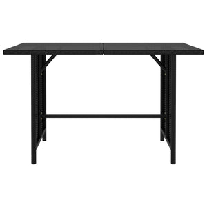 Tavolo da Pranzo da Giardino Nero 110x70x65 cm in Polyrattan 313511