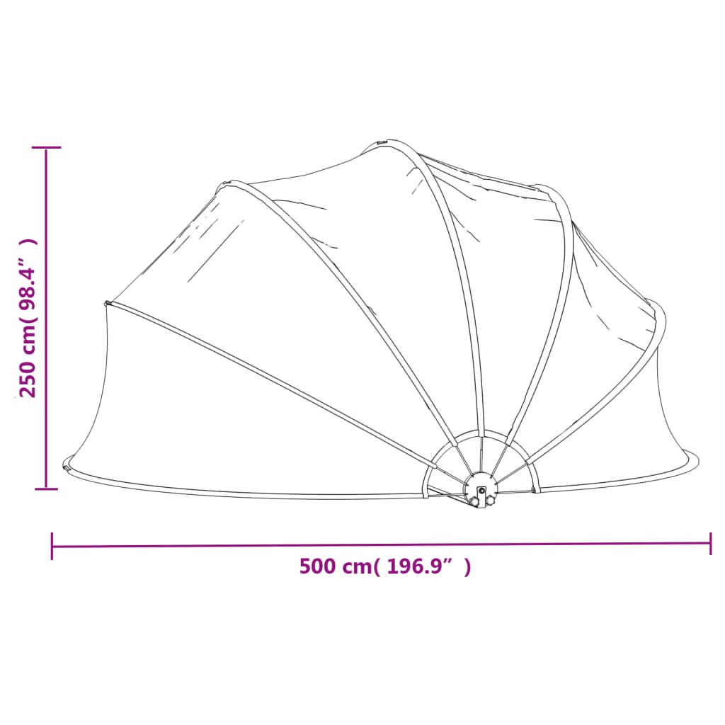 Cupola per Piscina 500x250 cm 92797