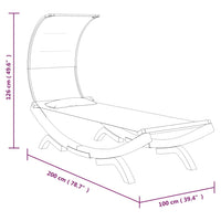 Lettino con Tettuccio 100x200x126 cm in Legno Curvato Antracite 313946