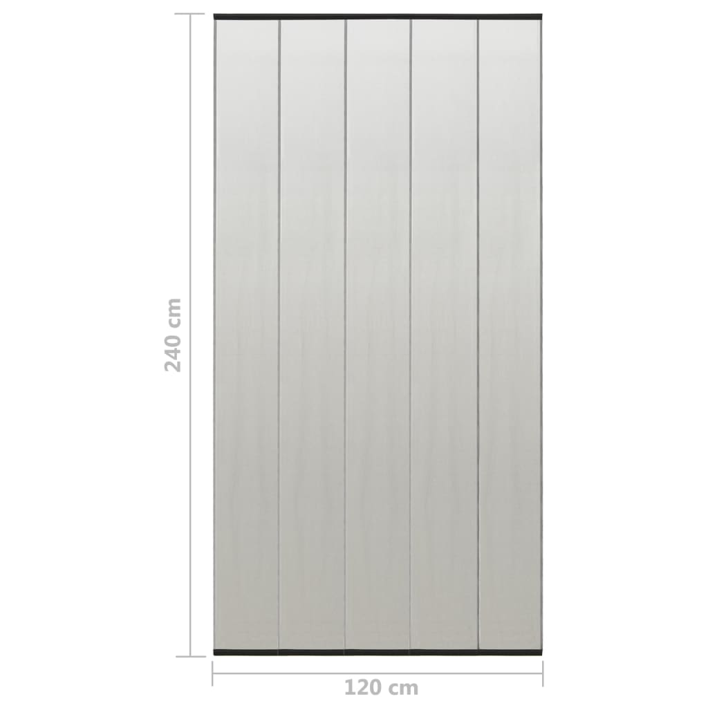 Zanzariera per Porta con 5 Sezioni a Rete Nera 120x240 cm cod mxl 54560