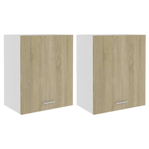 Mobili Pensili 2 pz Rovere Sonoma 50x31x60 cm Legno Multistrato 805081