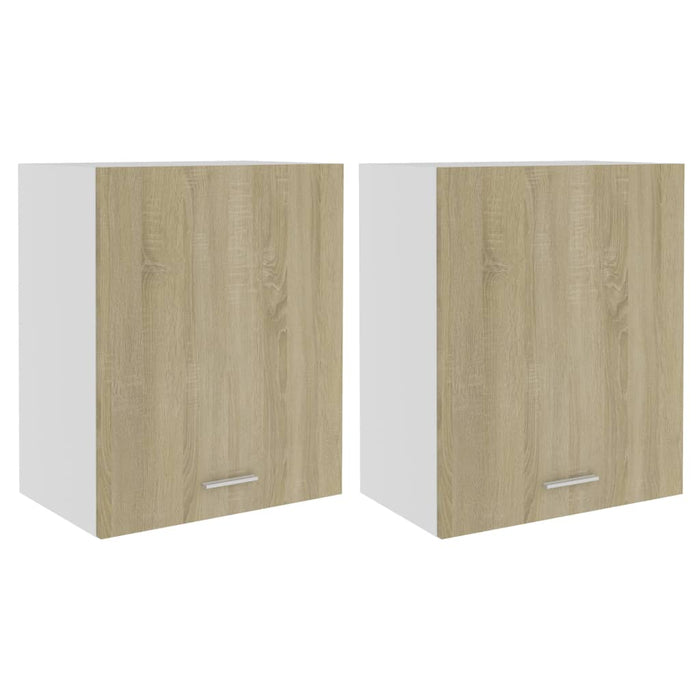 Mobili Pensili 2 pz Rovere Sonoma 50x31x60 cm Legno Multistrato 805081