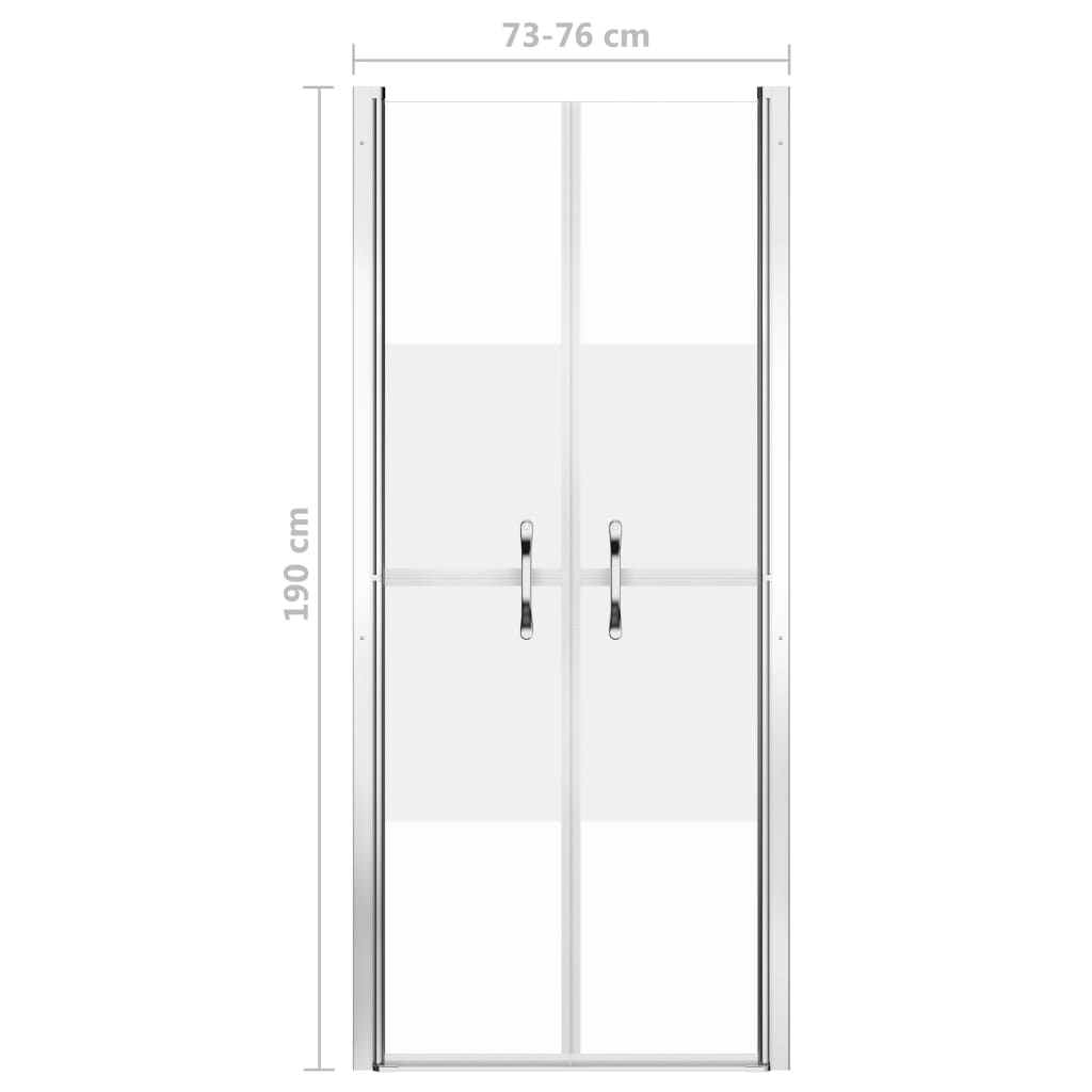 Porta per Doccia in ESG Semi-Satinato 76x190 cm cod mxl 50372