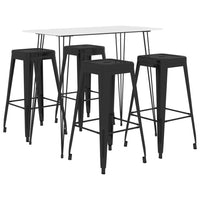 Set da Bar 5 pz Bianco e Nero 3057401