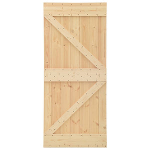 Porta Scorrevole con Set Hardware 80x210 cm in Legno di Pinocod mxl 96441