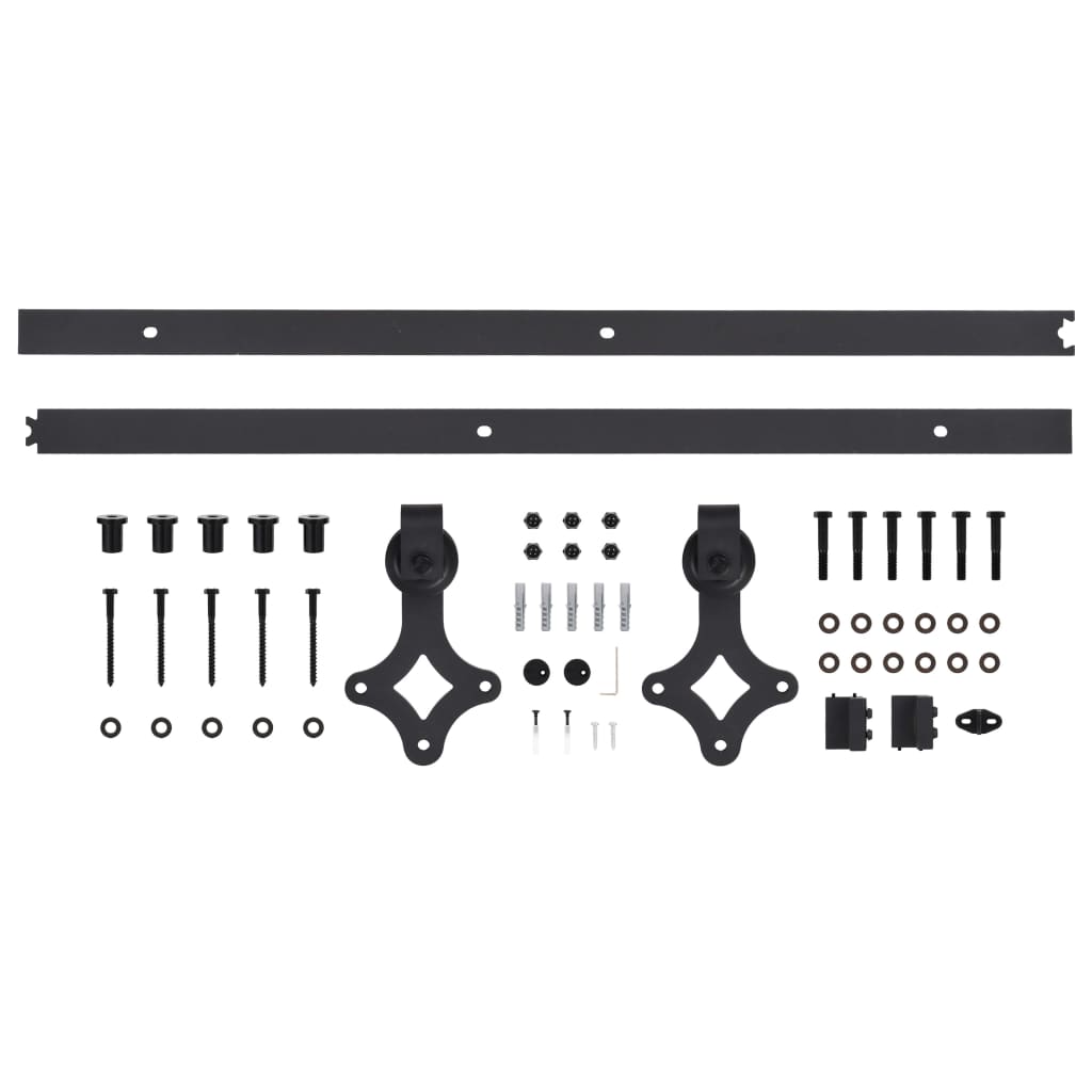 Porta Scorrevole con Set Hardware 90x210 cm in Legno di Pino 3057496