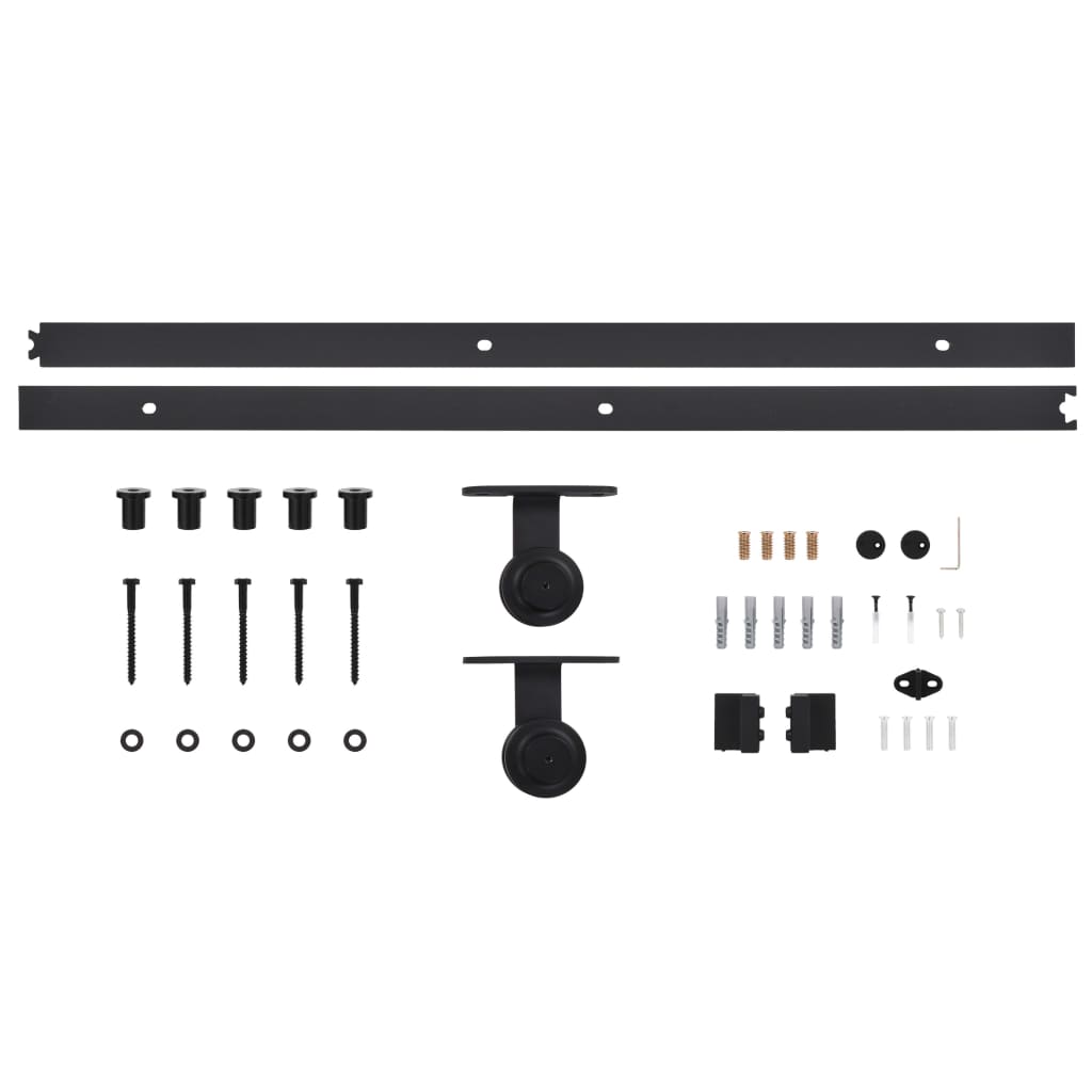 Porta Scorrevole con Set Hardware 90x210 cm in Legno di Pino 3057497