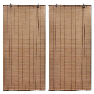 Tende Oscuranti in Bambù 2 pz 80 x 160 cm Marroni cod mxl 48394