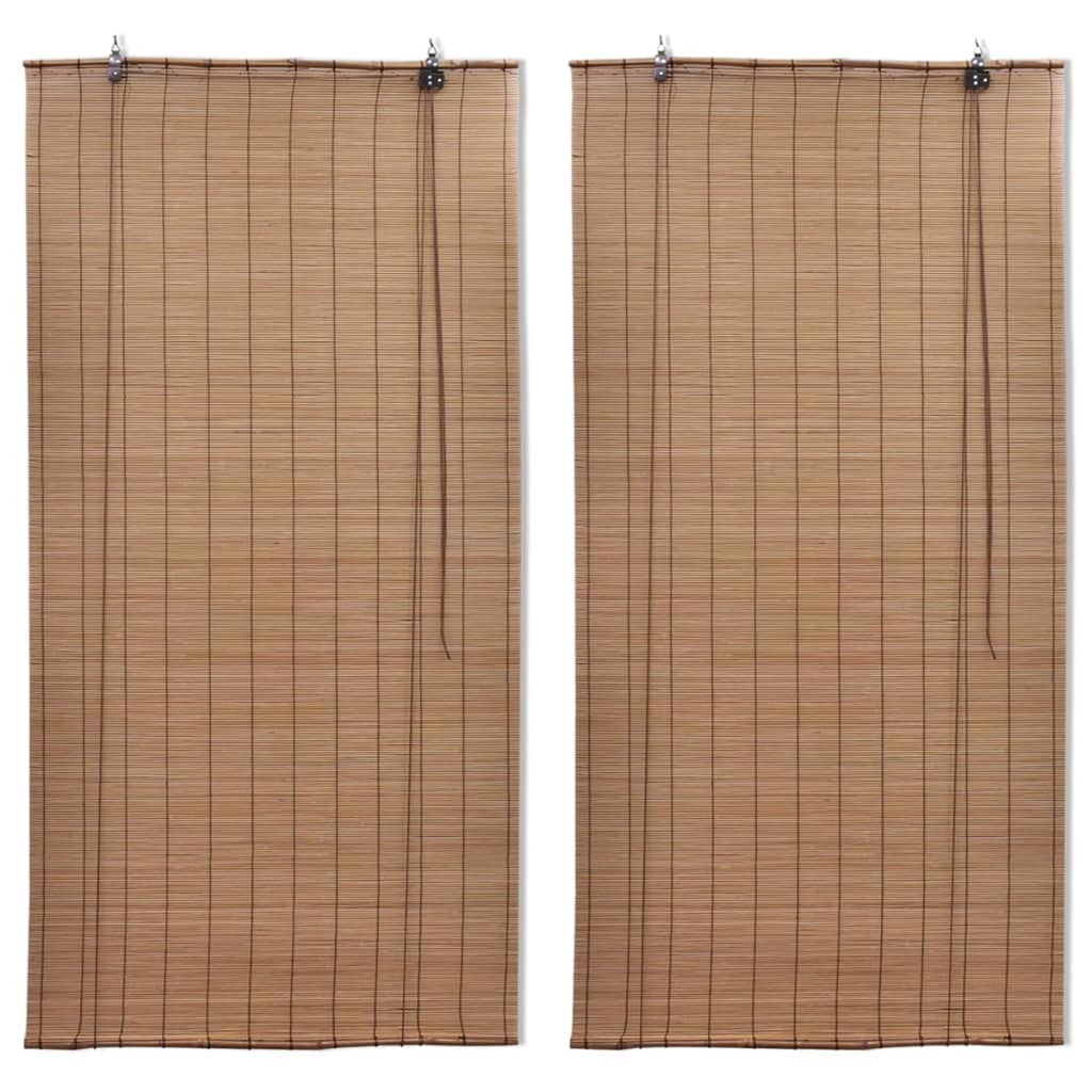 Tende Oscuranti in Bambù 2 pz 150 x 220 cm Marroni cod mxl 53383