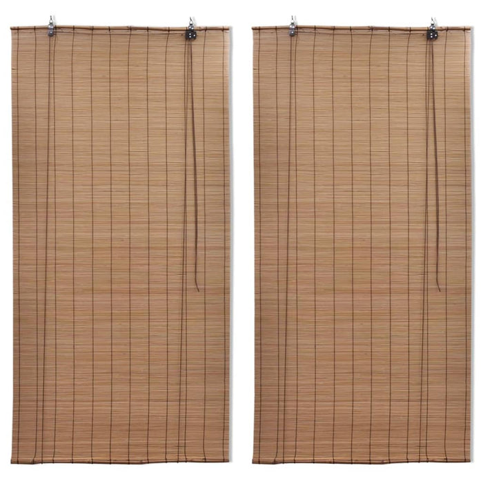 Tende Oscuranti in Bambù 2 pz 150 x 220 cm Marroni cod mxl 53383