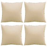 Cuscini Decorativi 4 pz Beige 40x40 cm in Tessuto 314326