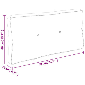 Cuscino per Pallet a Quadri Rossi 80x40x10 cm in Tessuto 314471