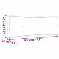 Cuscino per Pallet a Quadri Rossi 120x40x12 cm in Tessuto 314481