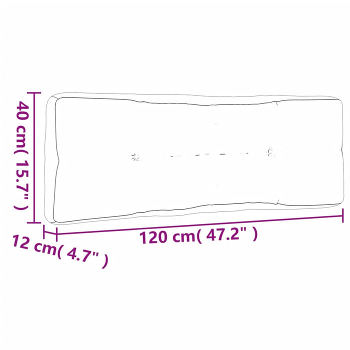 Cuscino per Pallet a Quadri Rossi 120x40x12 cm in Tessuto 314481