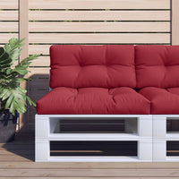 Cuscini per Pallet 2 pz Rosso Vino in Tessuto 314522