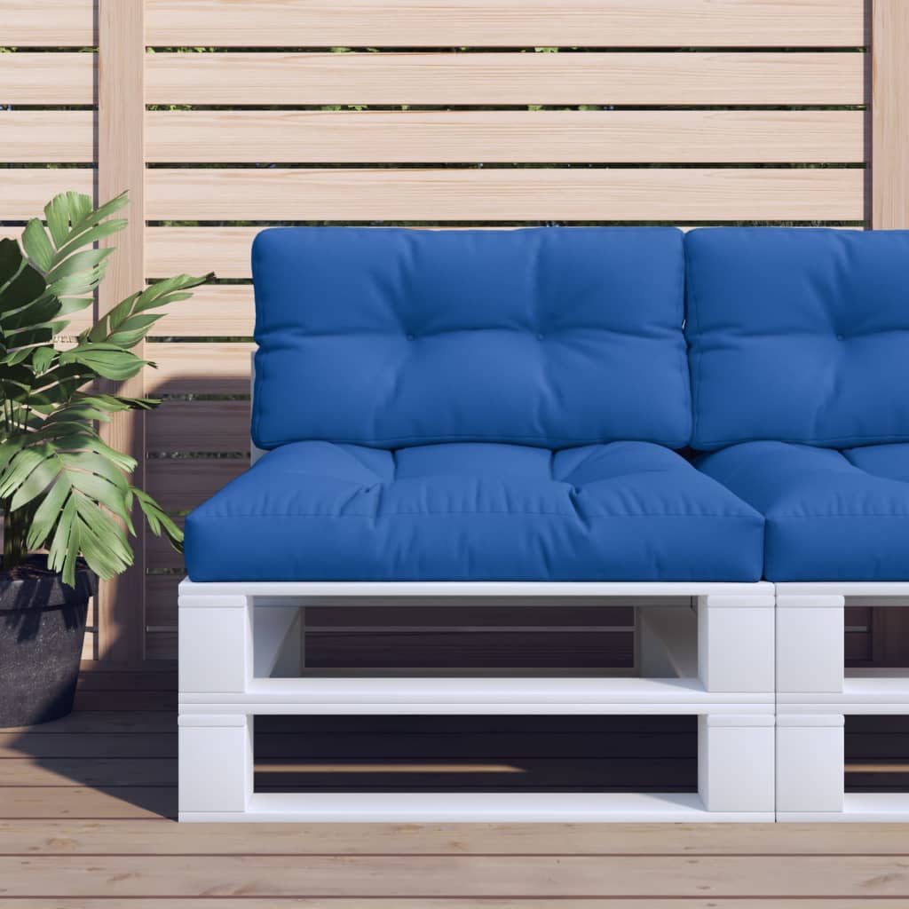 Cuscini per Pallet 2 pz Blu Reale in Tessuto 314523