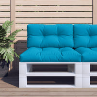 Cuscini per Pallet 2 pz Blu in Tessuto 314532