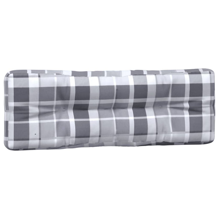 Cuscini per Divano Pallet 2 pz Grigio Motivo a Quadri cod mxl 68277