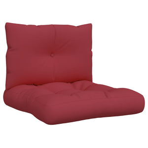 Cuscini per Pallet 2 pz Rosso Vino in Tessuto 314613