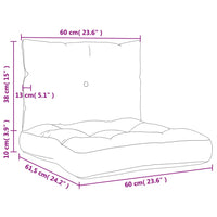 Cuscini per Pallet 2 pz Rosso Vino in Tessuto 314613