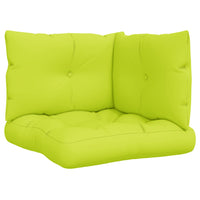 Cuscini per Pallet 3 pz Verde Intenso in Tessuto 314624