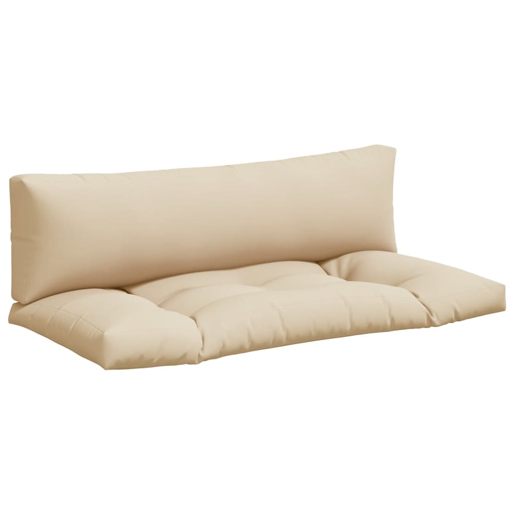 Cuscini per Pallet 2 pz Beige in Tessuto 314649