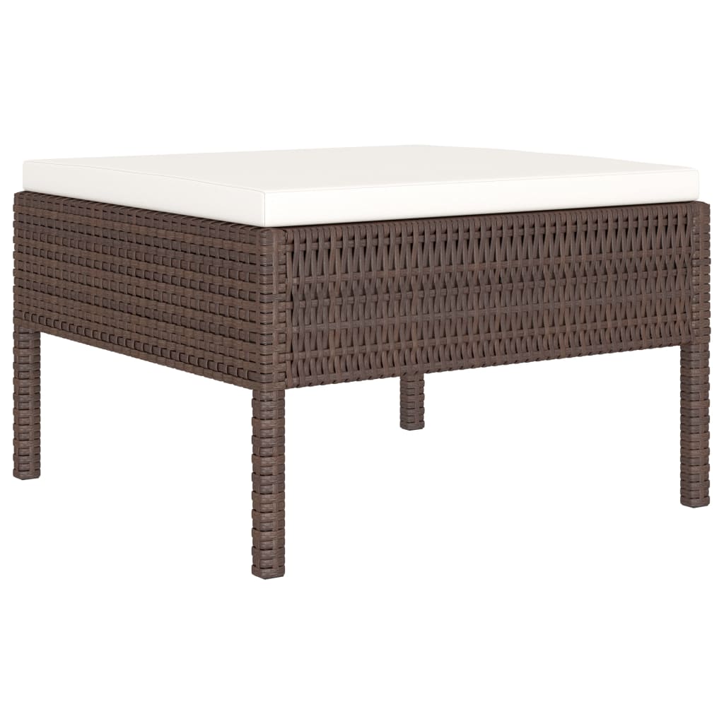 Set Divani da Giardino 6 pz con Cuscini in Polyrattan Marrone cod mxl 41736