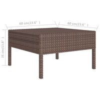 Set Divani da Giardino 9 pz con Cuscini in Polyrattan Marrone cod mxl 37802