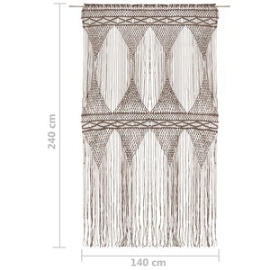 Tenda Macramè Grigio Talpa 140x240 cm in Cotone 323984