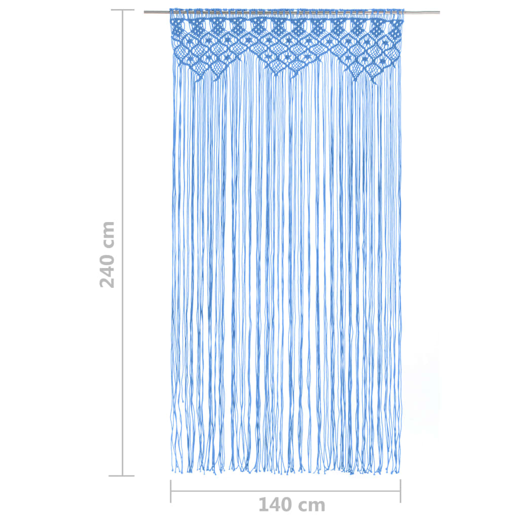 Tenda Macramè Blu 140x240 cm in Cotone 323989