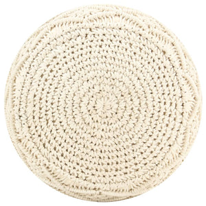 Pouf Lavorato a Mano in Macramé 45x30 cm in Cotone  cod mxl 75005