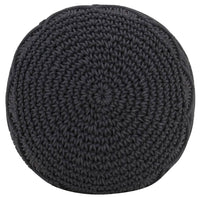 Pouf Lavorato a Mano Macramé Antracite 45x30 cm in Cotone 324003