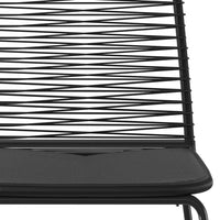 Sedie da Giardino 4 pz in Polyrattan Nero