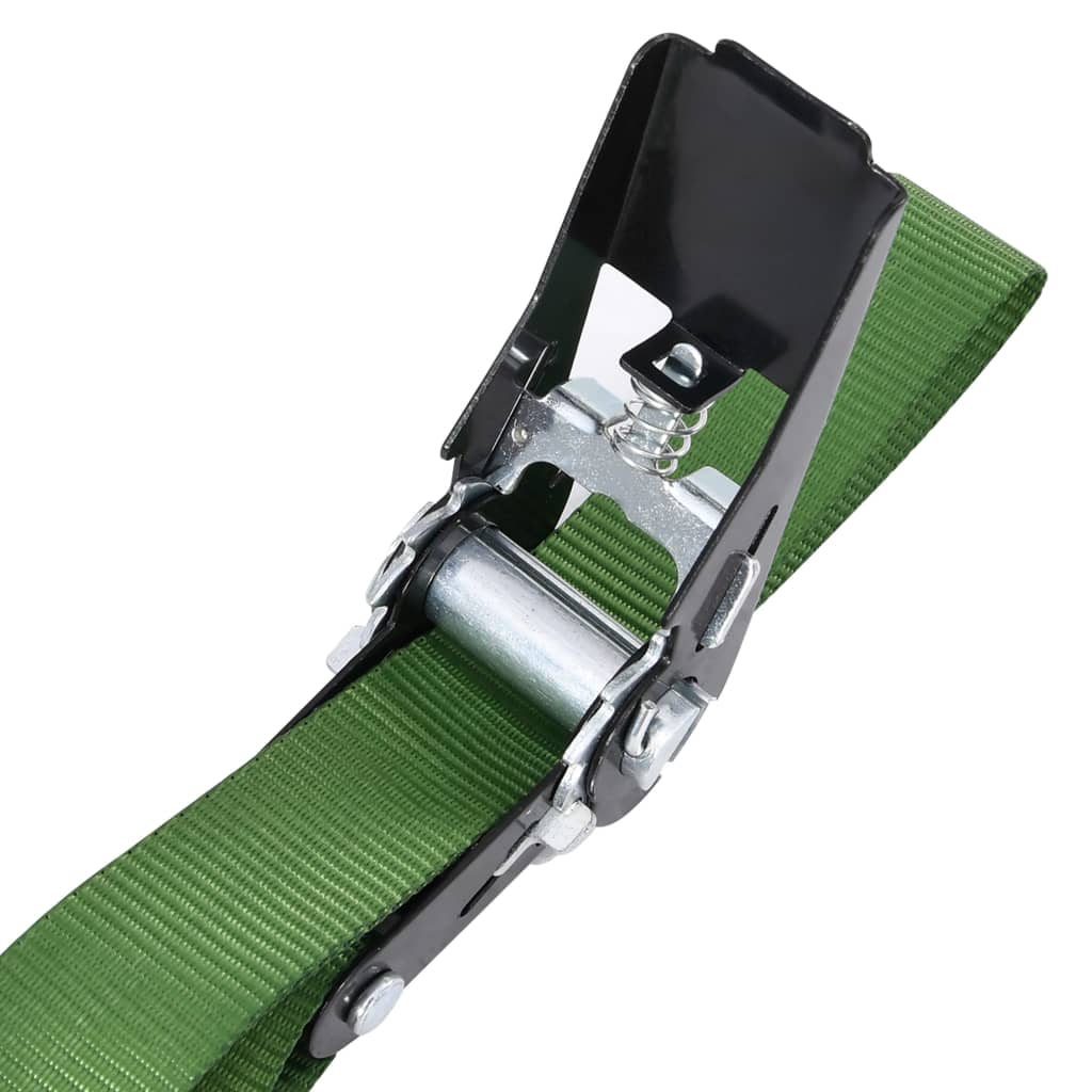 Cinghie d'Ancoraggio a Cricchetto 4 pz 800 daN 6m Verde 148893