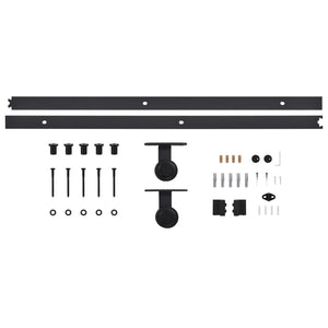 Porta Scorrevole con Set Hardware 100x210 cm in Legno di Pino 3057598