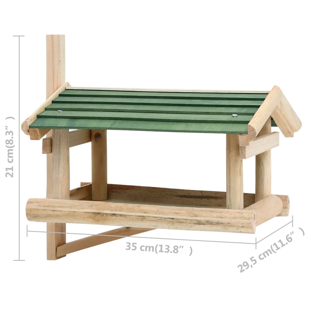 Mangiatoia per Uccelli in Legno Massello 35x29,5x21cm 314818