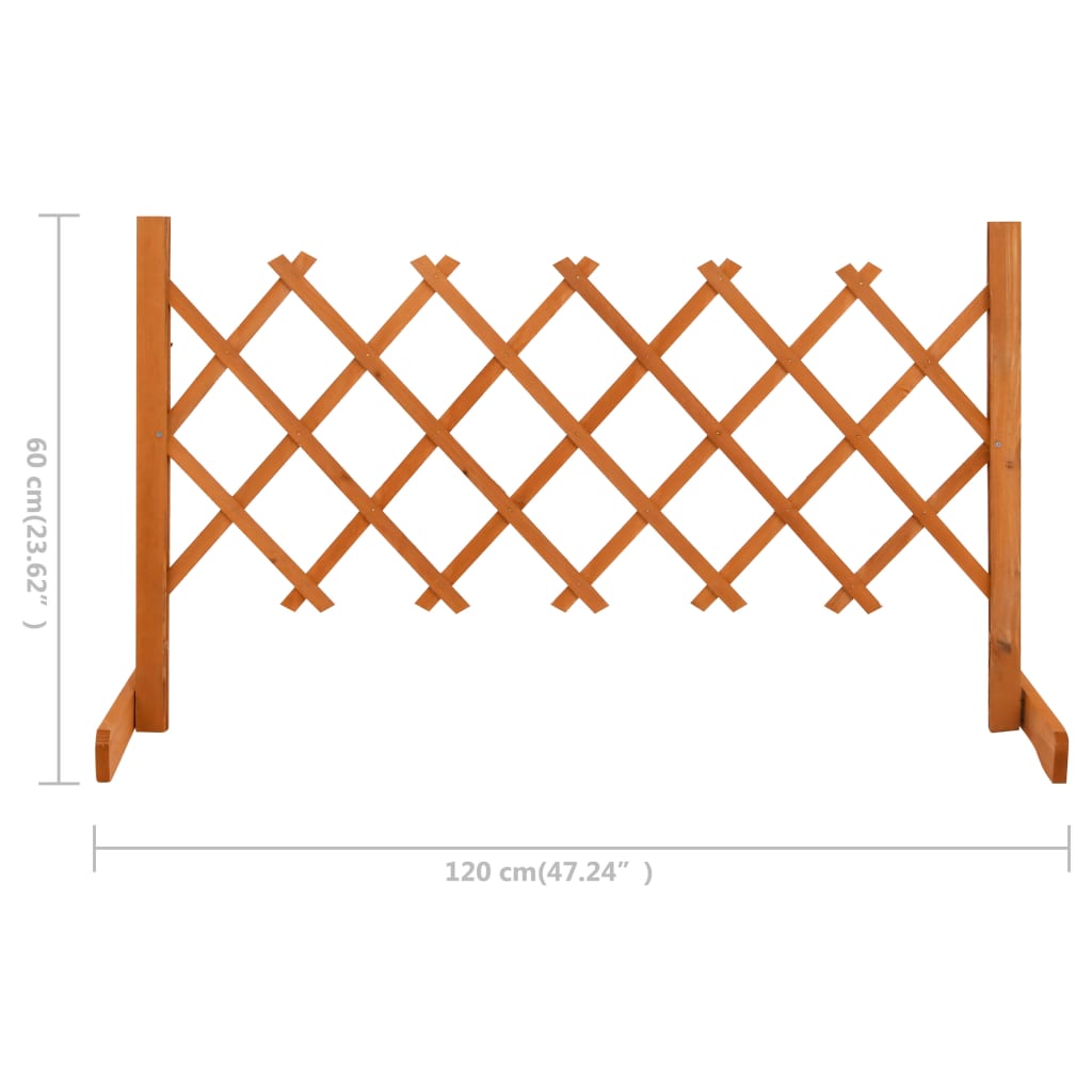 Traliccio da Giardino Arancione 120x60 cm Massello di Abete 314822