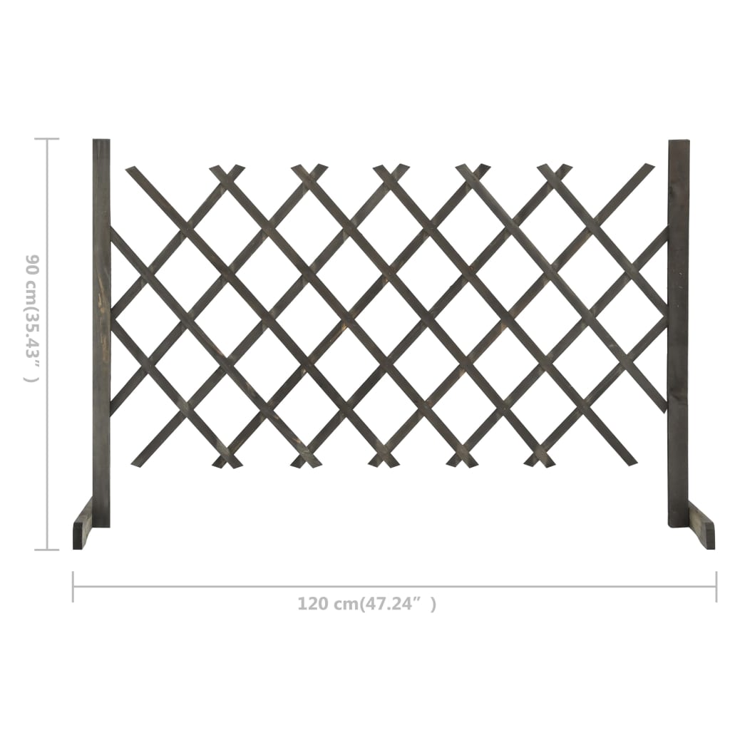 Traliccio da Giardino Grigio 120x90 cm in Massello di Abete 314825