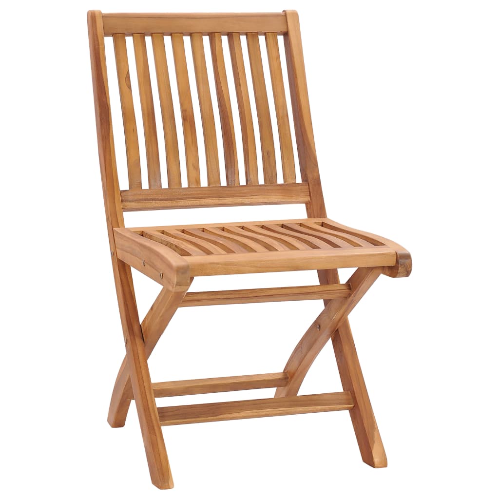 Sedie da Giardino Pieghevoli 2 pz in Legno Massello di Teak cod mxl 60440