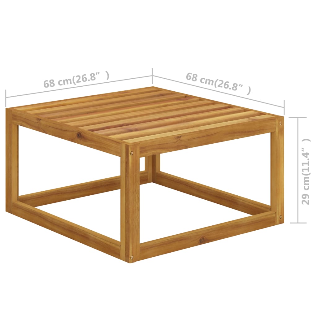 Set Divani da Giardino 7 pz con Cuscini Crema Massello Acacia 3057644