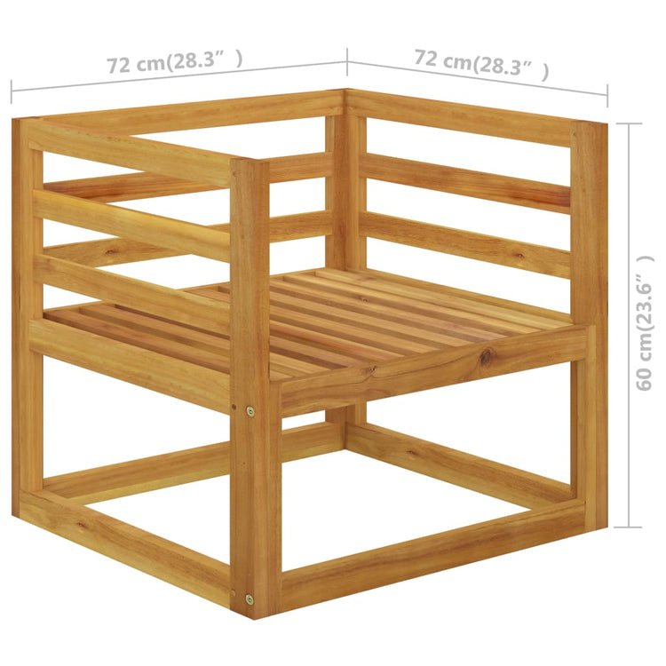 Set Divani da Giardino 12 pz con Cuscini Crema in Legno Acacia cod mxl 50838