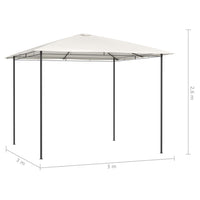 Gazebo 3x3x2,6 m Crema 160 g/m² cod mxl 66036