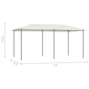 Gazebo 3x6x2,6 m Crema 160 g/m²