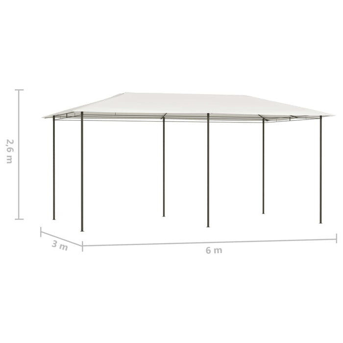 Gazebo 3x6x2,6 m Crema 160 g/m²