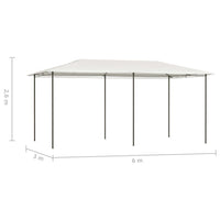 Gazebo 3x6x2,6 m Crema 160 g/mq cod 9358