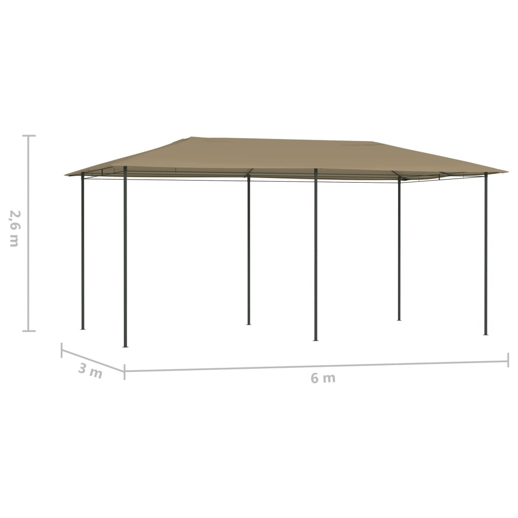 Gazebo 2,98x5,3x2,59 m Grigio Talpa 160 g/m² 313621