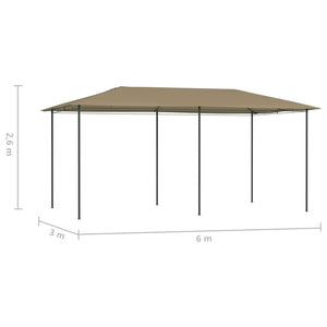 Gazebo 2,98x5,3x2,59 m Grigio Talpa 160 g/m² 313621