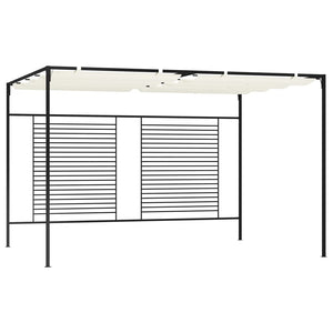 Gazebo con Tetto Retrattile 3x4x2,3 m Crema 180 g/m² 313623