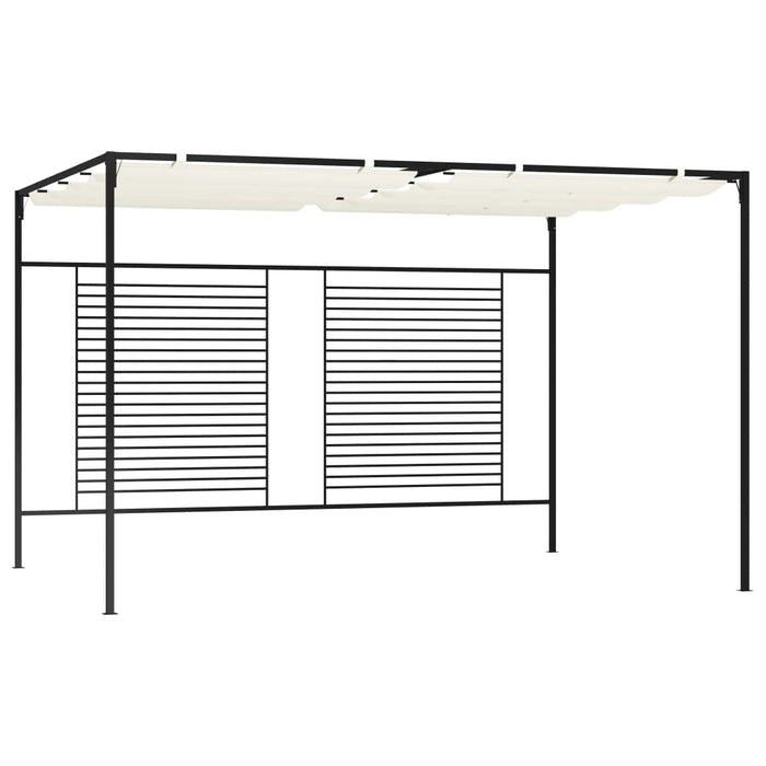 Gazebo con Tetto Retrattile 3x4x2,3 m Crema 180 g/m² 313623